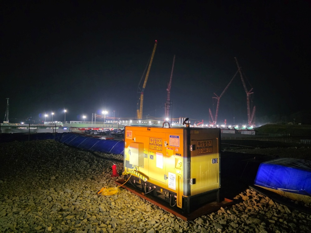 50kw 용인 발전기 임대  -sk하이닉스 건설 야간작업 현장